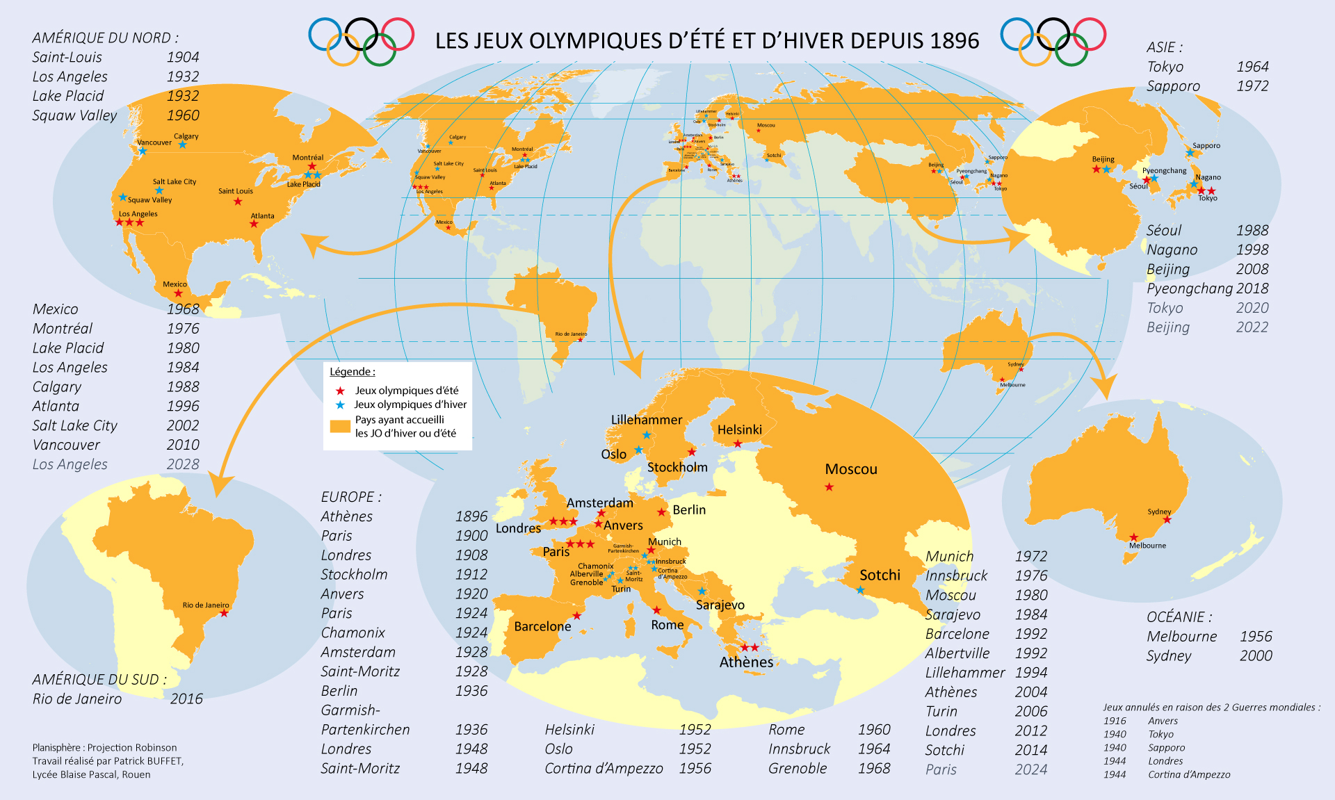 carte pays organisateurs